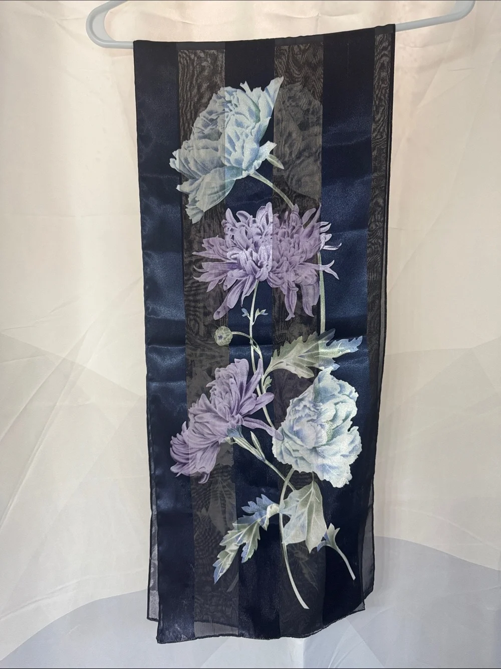 Vintage Silk Floral Scarf